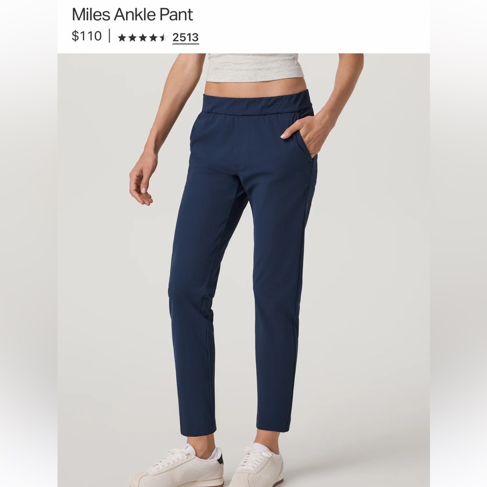 Vuori Miles Ankle Pant - Deep Blue